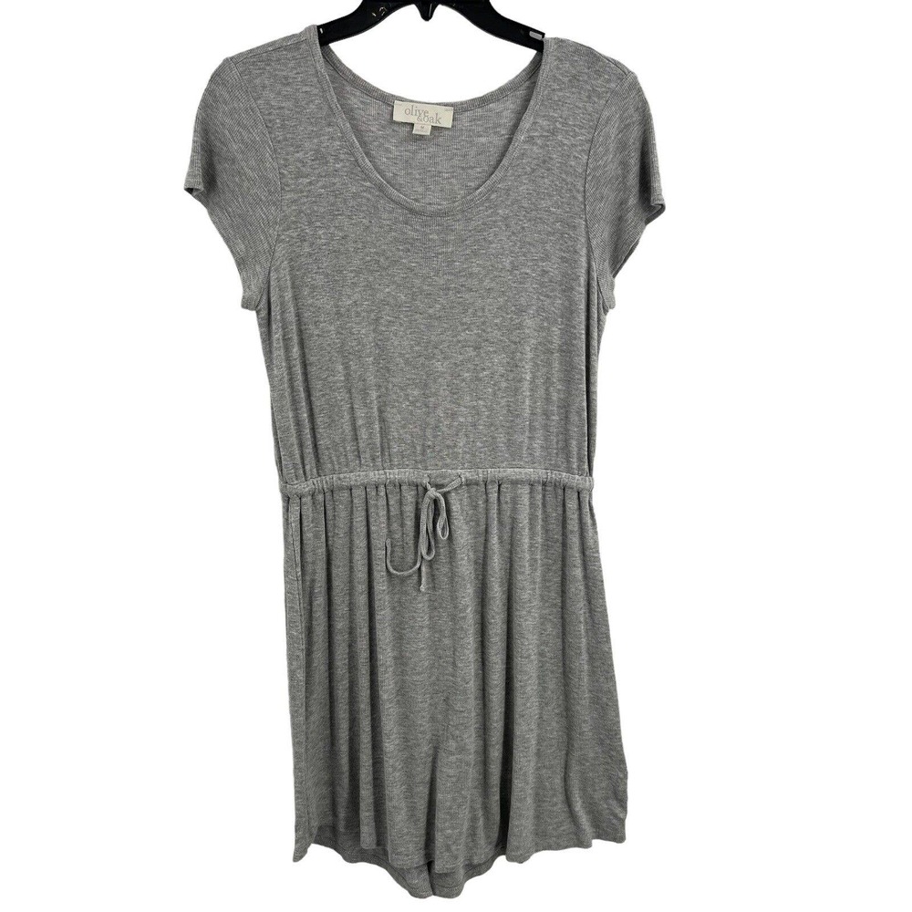 Olive & Oak Grey Ribbed Knit‎ Dress Medium